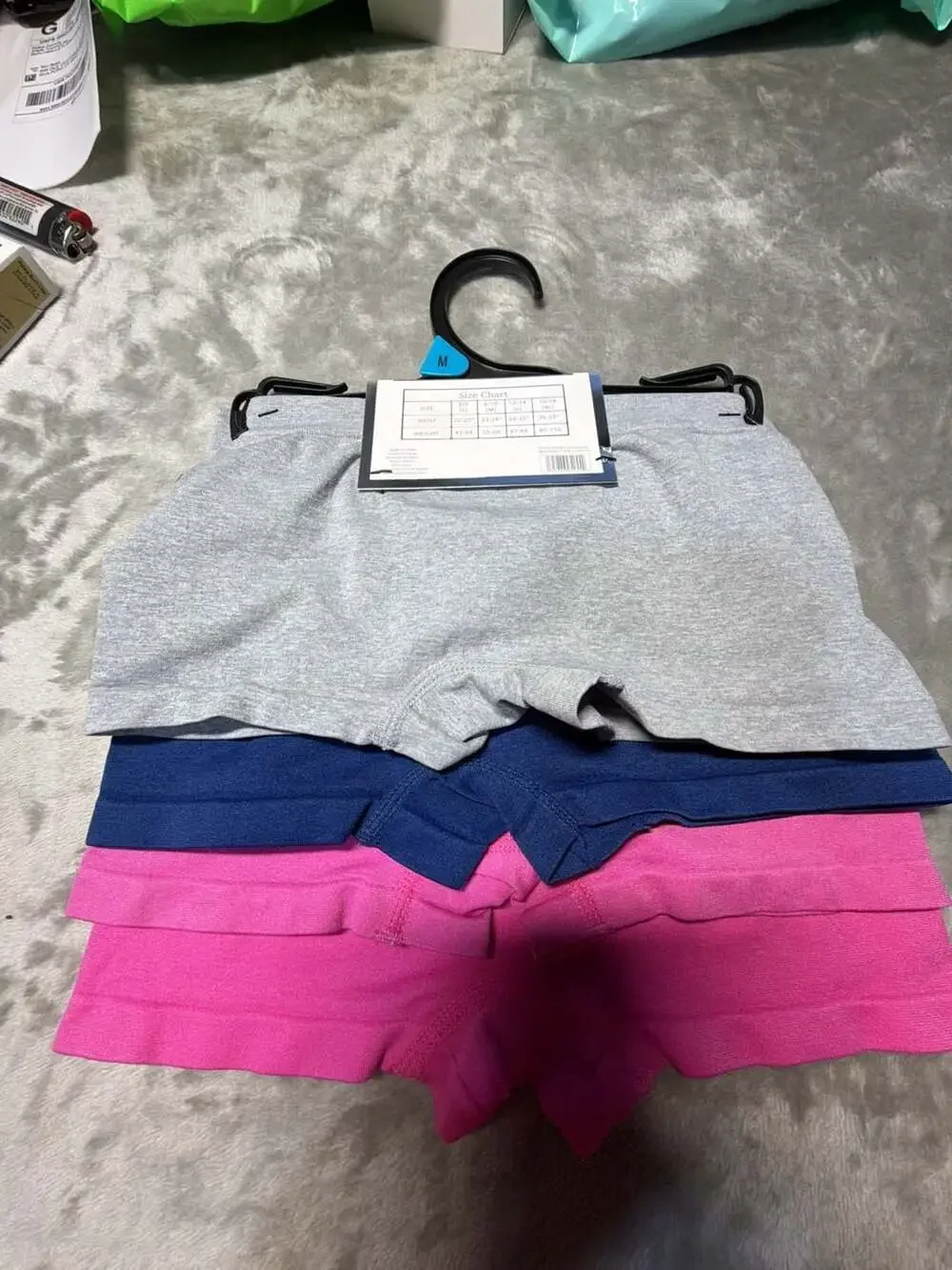 Maddie & Sofie 4-Pack Girls' Boy Short Underwear, Size Medium 8/10